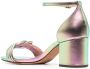 Alexandre Birman metallic-effect 65mm sandals Green - Thumbnail 3