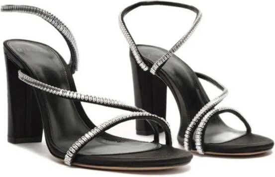 Alexandre Birman Polly Zircone 85 leather sandals Black