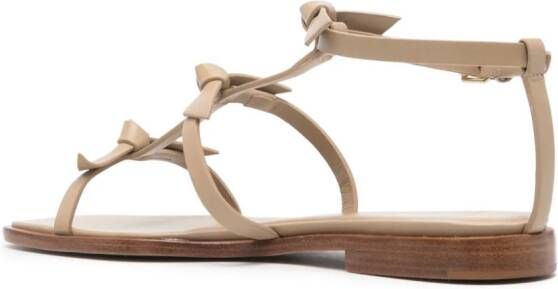 Alexandre Birman Slim Lolita leather flat sandals Neutrals