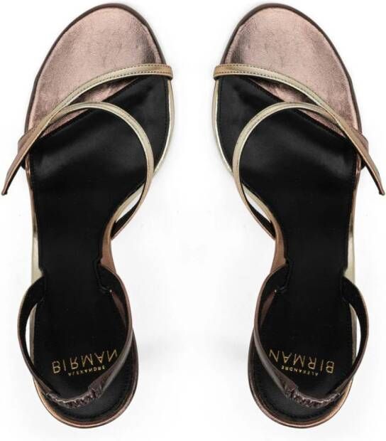 Alexandre Birman Tita 85mm gradient leather sandals Brown