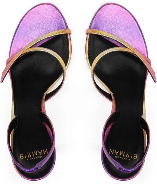 Alexandre Birman Tita 85mm gradient leather sandals Yellow