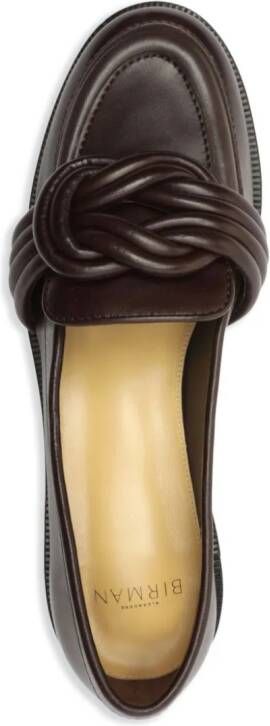Alexandre Birman Vicky knot-detail leather loafers Brown