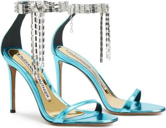 Alexandre Vauthier 105mm crystal-embellished sandals Blue