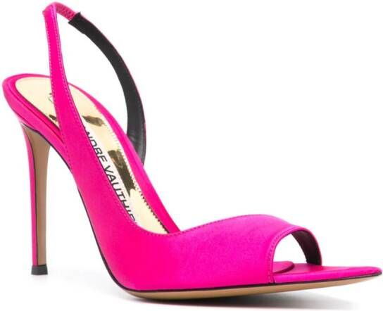 Alexandre Vauthier 105mm panelled satin sandals Pink