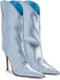 Alexandre Vauthier 105mm pointed-toe leather boots Blue - Thumbnail 2