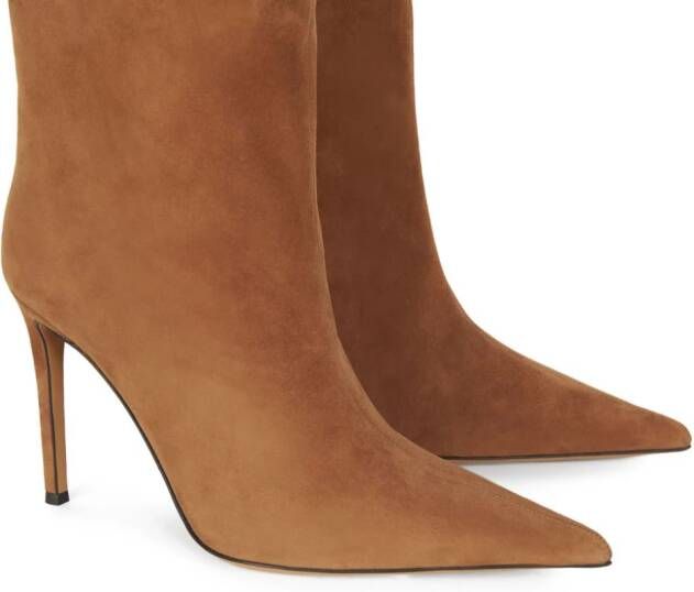 Alexandre Vauthier 105mm pointed-toe suede boots Neutrals