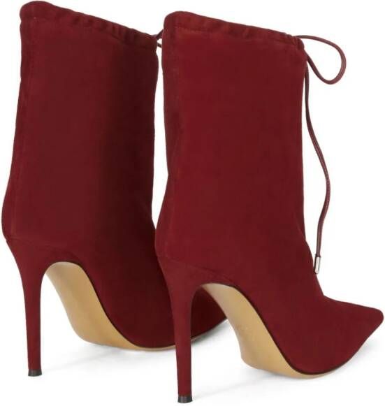Alexandre Vauthier 105mm pointed-toe suede boots Red
