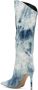 Alexandre Vauthier 105mm snow-printed denim boots Blue - Thumbnail 3