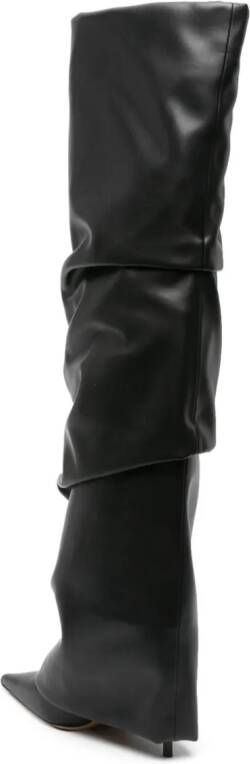 Alexandre Vauthier 105mm thigh-high leather boots Black