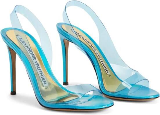 Alexandre Vauthier 105mm transparent slingback sandals Blue