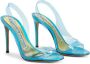 Alexandre Vauthier 105mm transparent slingback sandals Blue - Thumbnail 2
