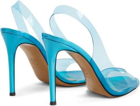 Alexandre Vauthier 105mm transparent slingback sandals Blue