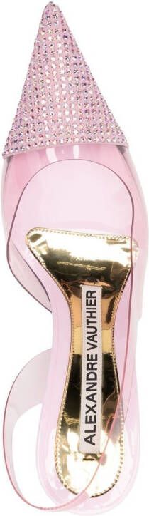 Alexandre Vauthier 110mm rhinestone sheer pumps Pink