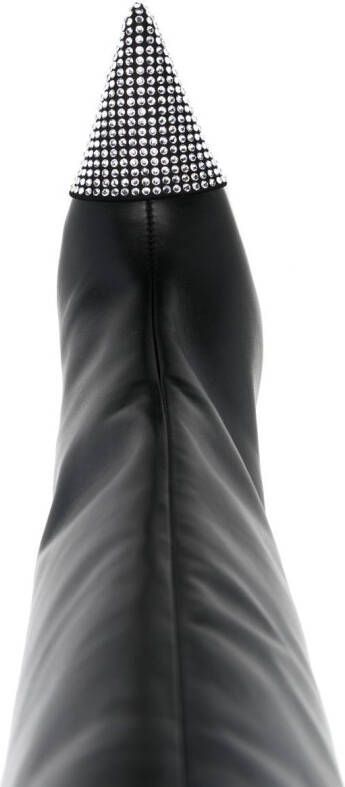 Alexandre Vauthier 115mm crystal-embellished boots Black
