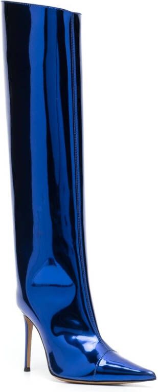 Alexandre Vauthier Alex 100mm knee-high boots Blue