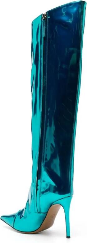 Alexandre Vauthier Alex 105mm knee-high boots Blue