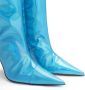 Alexandre Vauthier Alex 105mm metallic-finish boots Blue - Thumbnail 4