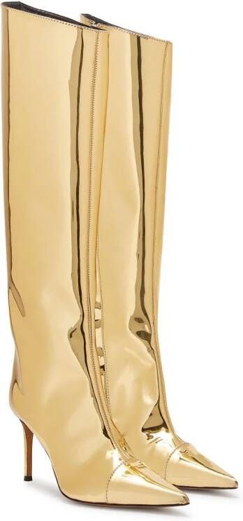 Alexandre Vauthier Alex 110mm metallic-finish boots Gold