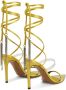 Alexandre Vauthier ankle-strap 105mm leather sandals Yellow - Thumbnail 3