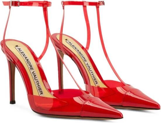 Alexandre Vauthier ankle-strap leather pumps Red