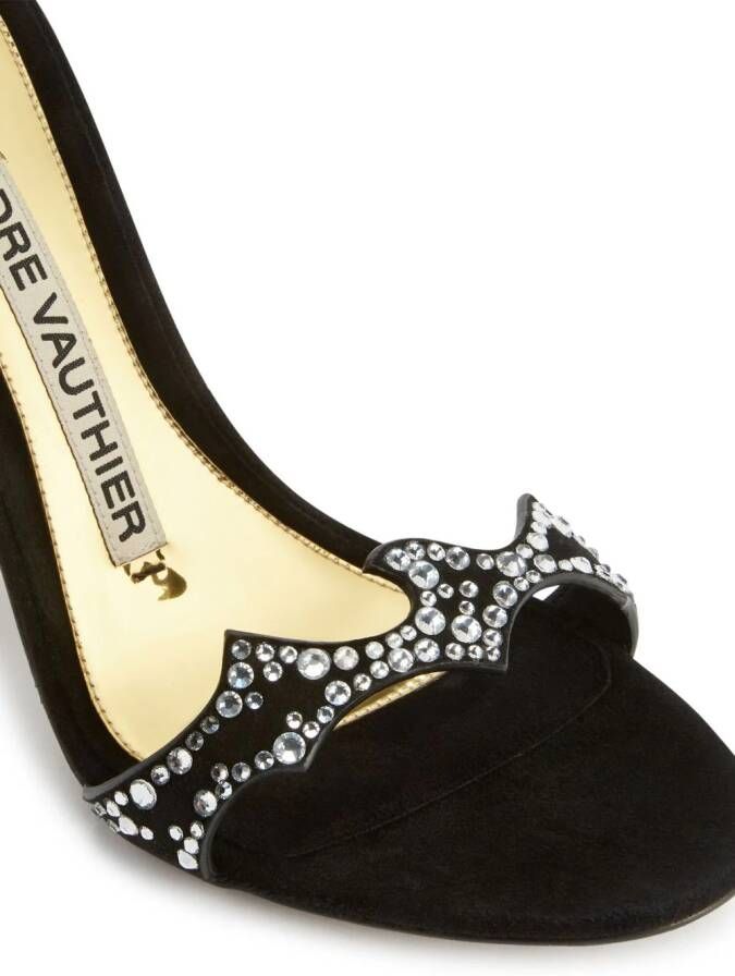 Alexandre Vauthier Betsy 105mm crystal-embellished sandals Black