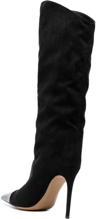 Alexandre Vauthier Bonny crystal-toe 110mm boots Black