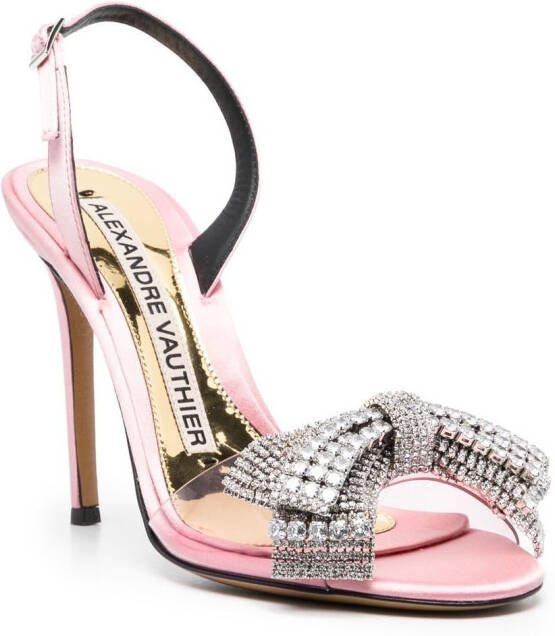Alexandre Vauthier bow-detail open-toe 105mm sandals Pink