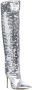 Alexandre Vauthier Clem sequinned knee-high boots Silver - Thumbnail 2