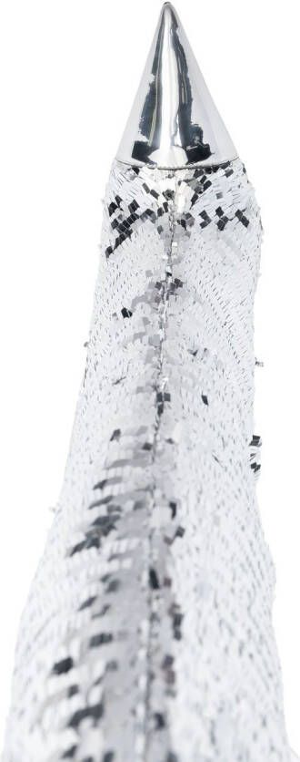 Alexandre Vauthier Clem sequinned knee-high boots Silver