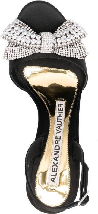 Alexandre Vauthier crystal bow-embellished 110mm sandals Black