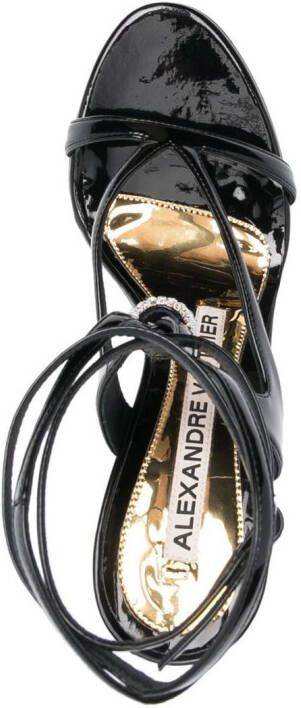Alexandre Vauthier crystal-embellished 100mm sandals Black