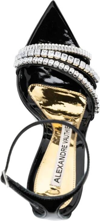 Alexandre Vauthier crystal-embellished 85mm leather sandals Black