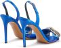 Alexandre Vauthier crystal-embellished bow 105mm sandals Blue - Thumbnail 3