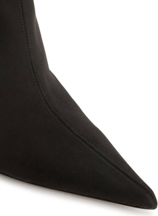 Alexandre Vauthier crystal-embellished detail 105mm boots Black