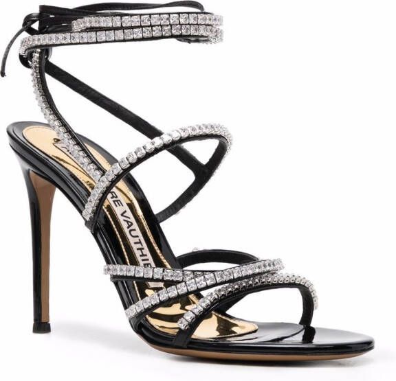 Alexandre Vauthier crystal-embellished strap sandals Black