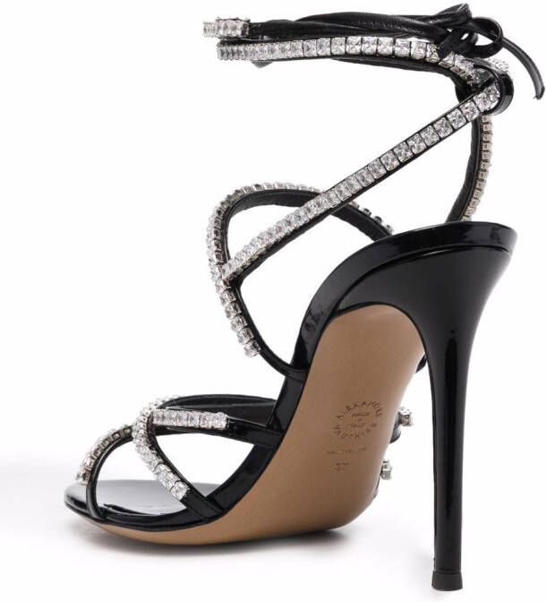 Alexandre Vauthier crystal-embellished strap sandals Black