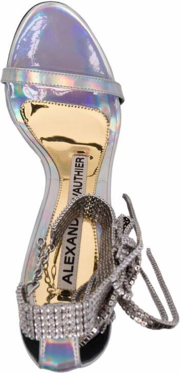 Alexandre Vauthier Diana 100mm crystal-embellished sandals Silver