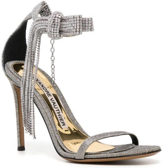 Alexandre Vauthier Diana 105mm sandals Silver