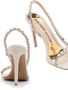 Alexandre Vauthier Elizabeth 100 mm glitter embellished sandals Silver - Thumbnail 2