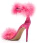 Alexandre Vauthier feather-detail open-toe sandals Pink - Thumbnail 3