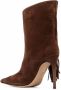 Alexandre Vauthier fringed suede 110mm ankle boots Brown - Thumbnail 3