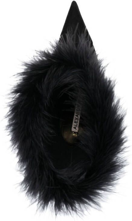 Alexandre Vauthier fur-trim boots Black