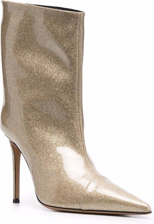 Alexandre Vauthier glitter 105mm ankle boots Gold