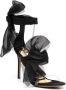 Alexandre Vauthier Jacqueline organza leather sandals Black - Thumbnail 2