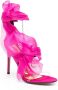 Alexandre Vauthier Jacqueline organza leather sandals Pink - Thumbnail 2