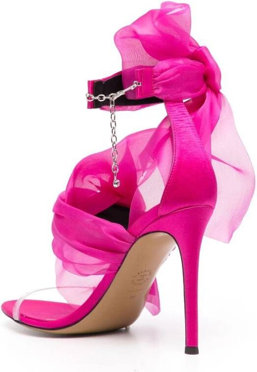 Alexandre Vauthier Jacqueline organza leather sandals Pink