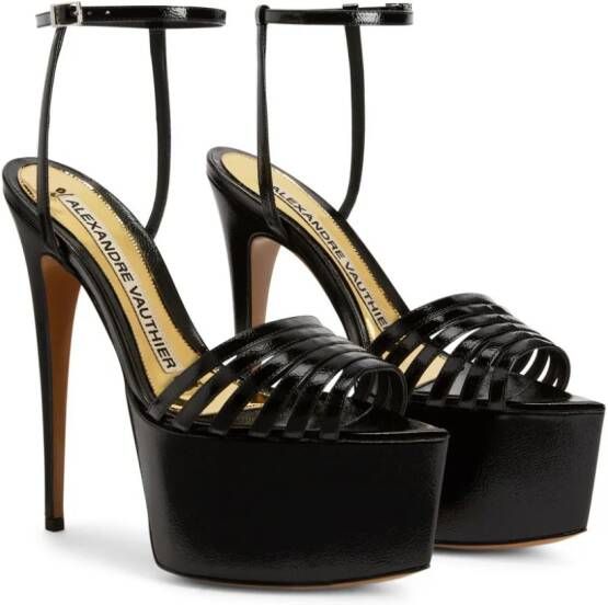 Alexandre Vauthier leather platform sandals Black