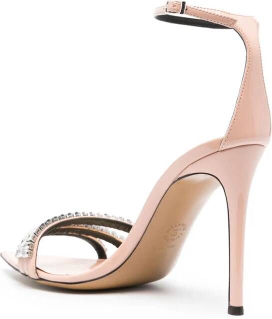 Alexandre Vauthier Metafisico 110mm embellished leather sandals Pink
