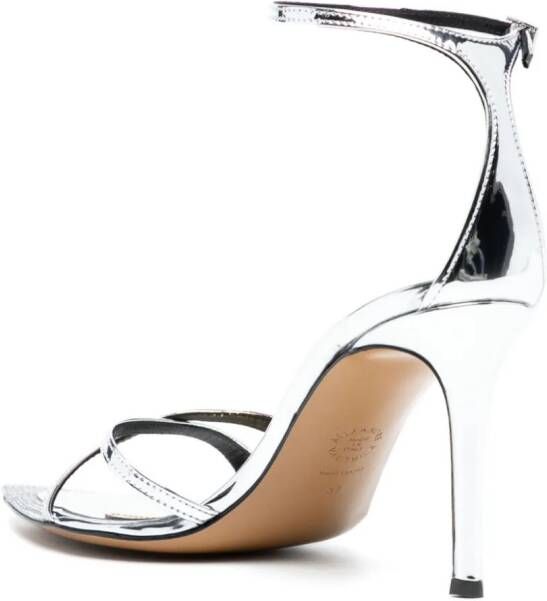 Alexandre Vauthier metallic-effect 85mm leather sandals