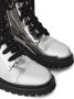Alexandre Vauthier metallic-effect lace-up boots Silver - Thumbnail 4